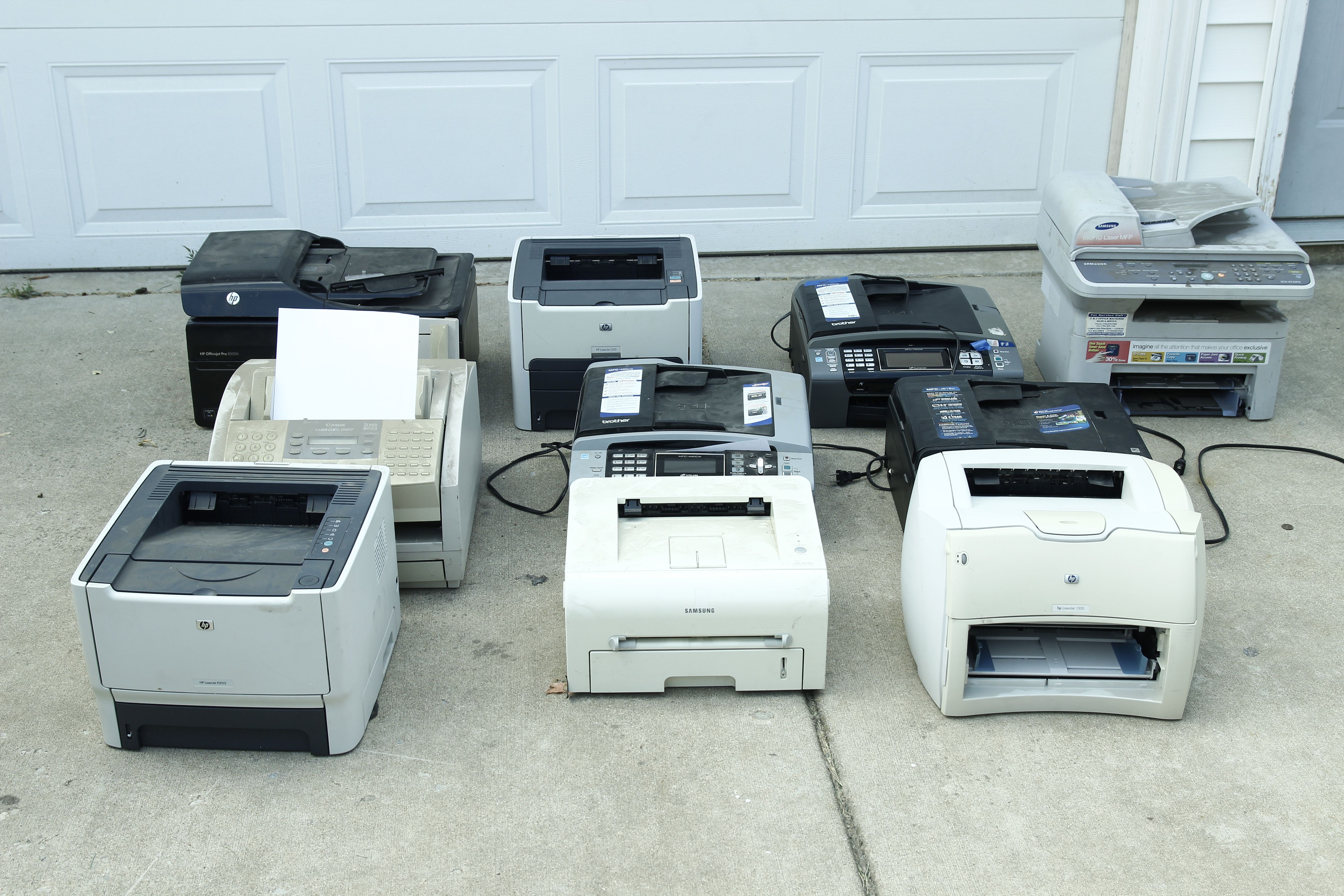 Lot of 10 Printers - Brother, Samsung, HP, and Canon Inkjet, Laser, L@@K!!!! $25 for all