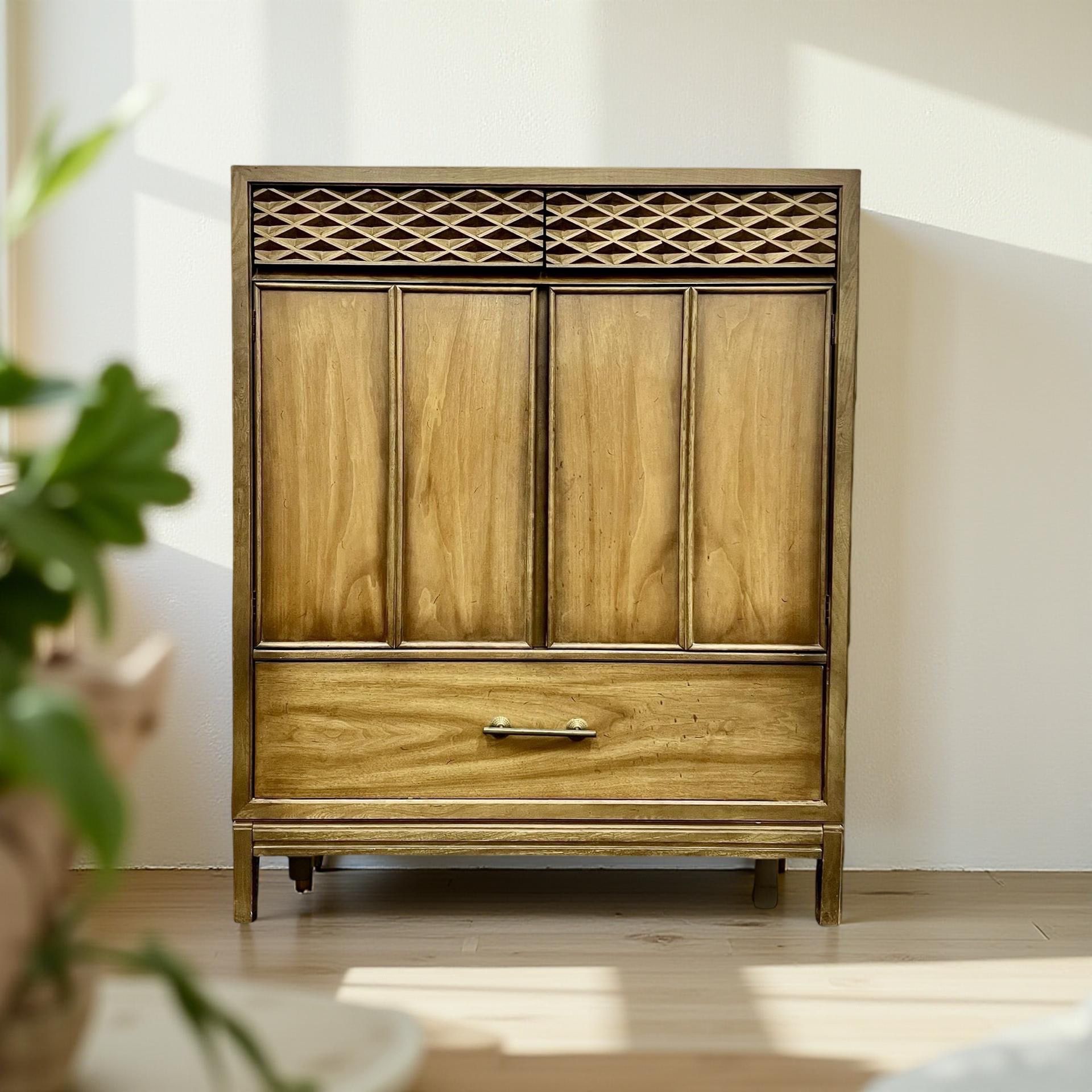 Free Delivery - Bassett Furniture Vintage MCM Tall Dresser - 43"W x 19"D x 53"H