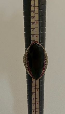 Vintage Large Marquise Garnet lab created Stone crystal CZ  Cocktail Ring size 7.5 pickup Gaithersburg md20877