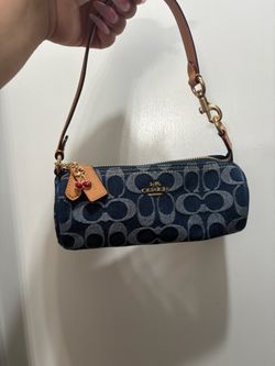 Coach barrel bag denim