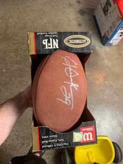 Erik Dickerson signed football NFL SMU