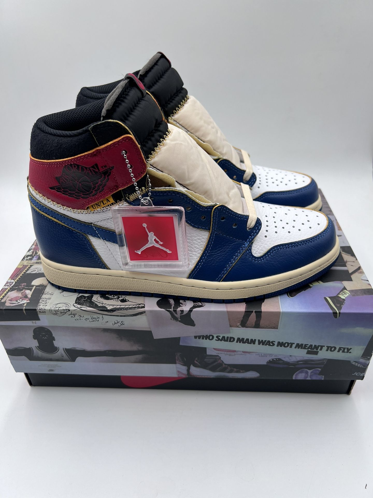 Storm Blue Union Jordan 1 High Top 