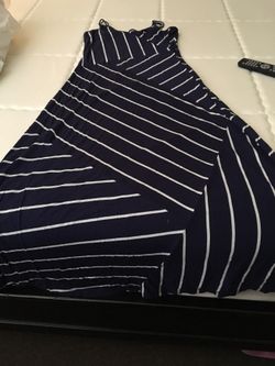 Calvin Klein blue/white maxi dress