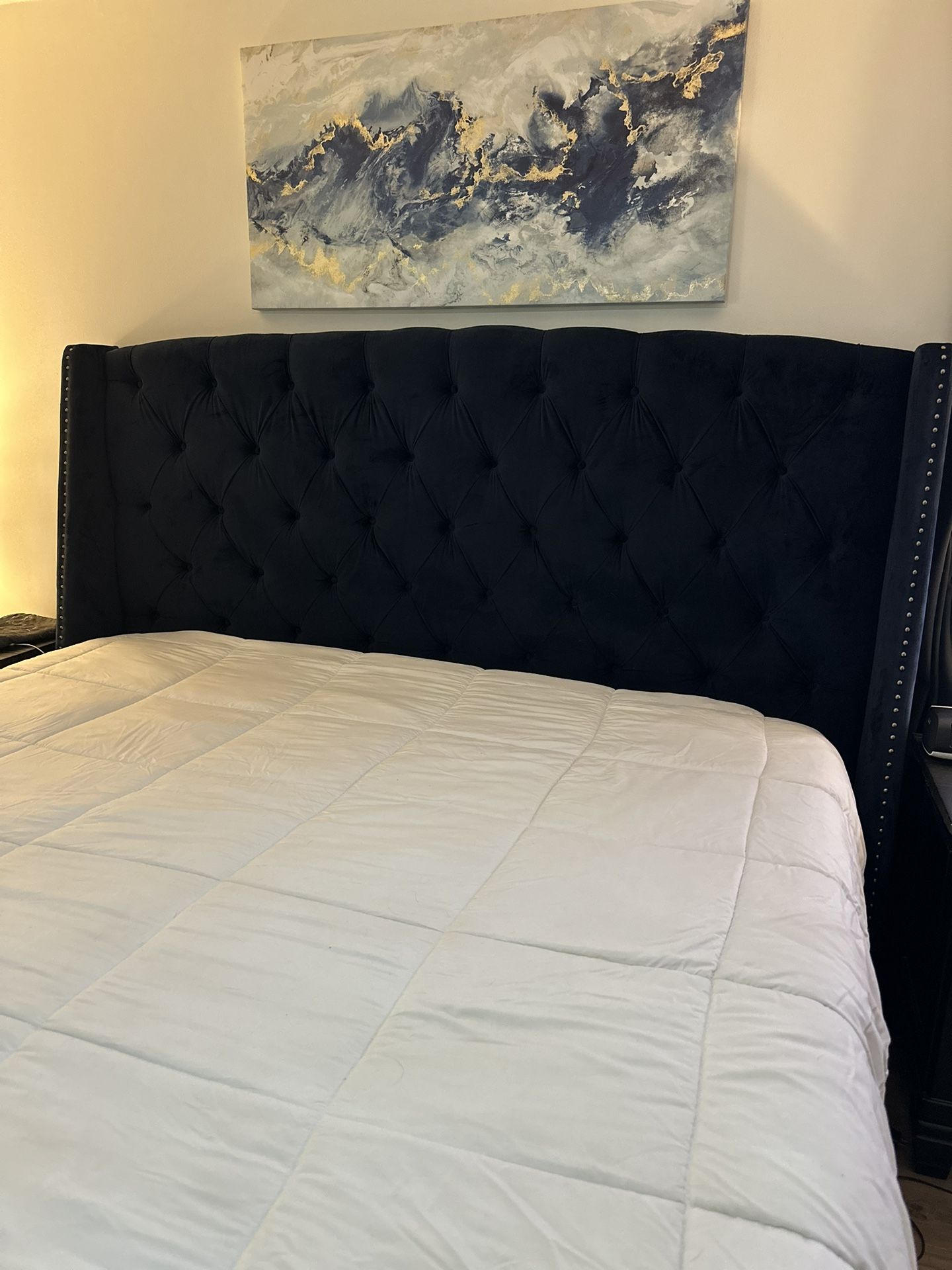 King Bed frame and Headboard With Storage