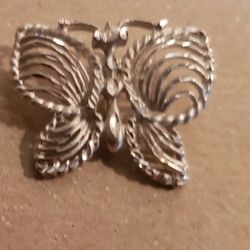 Silver Butterfly Necklace Slide 