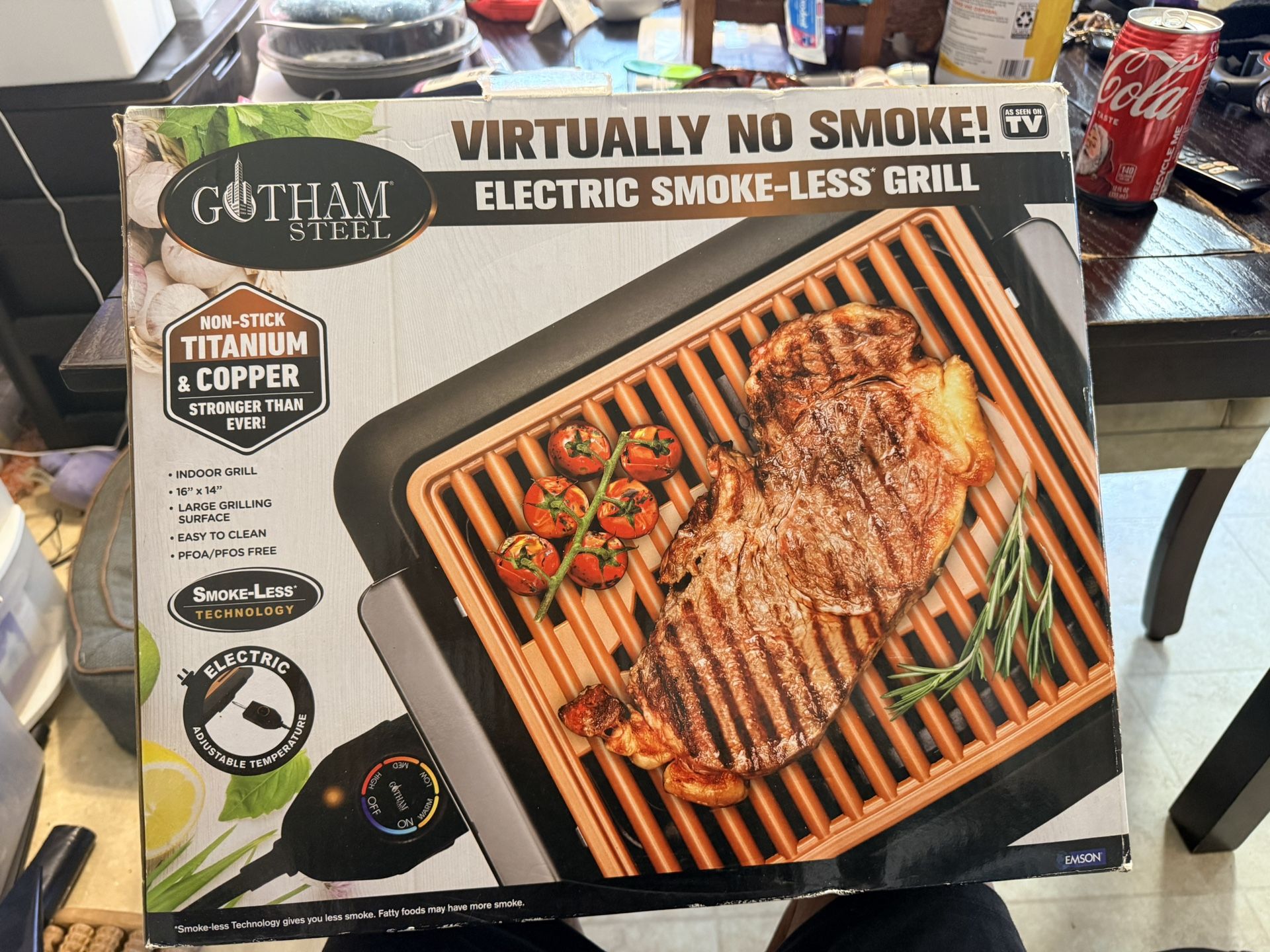 New Gotham Steel Electric Smoke-less Grill