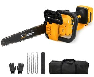 Brushless Electric Chainsaw 12" Cordless Chain saw https://offerup.com/redirect/?o=dy5BdXRv Oiler & Security Lock