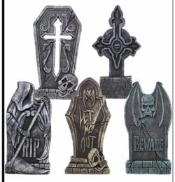 5 HALLOWEEN 17" FOAM GRAVEYARD TOMBSTONES (CROSS) W