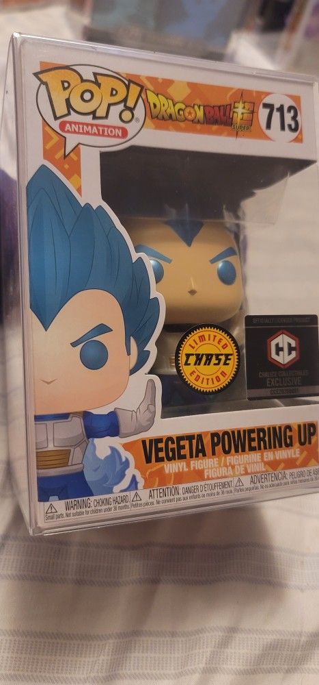 Funko Pop! DBS Vegeta Powering Up #713 Chalice Exclusive Metallic Chase