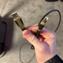 USB-A To USB-B Type Staples Wire Cord Square End