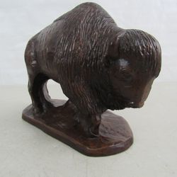 American Bison Buffalo Resin/Epoxy Figurine 8" Length


