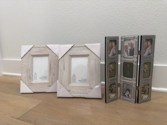 Photo Frame Set – Wood and Silver Multi-Frame