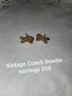 Vintage COACH Bowtie Earrings 