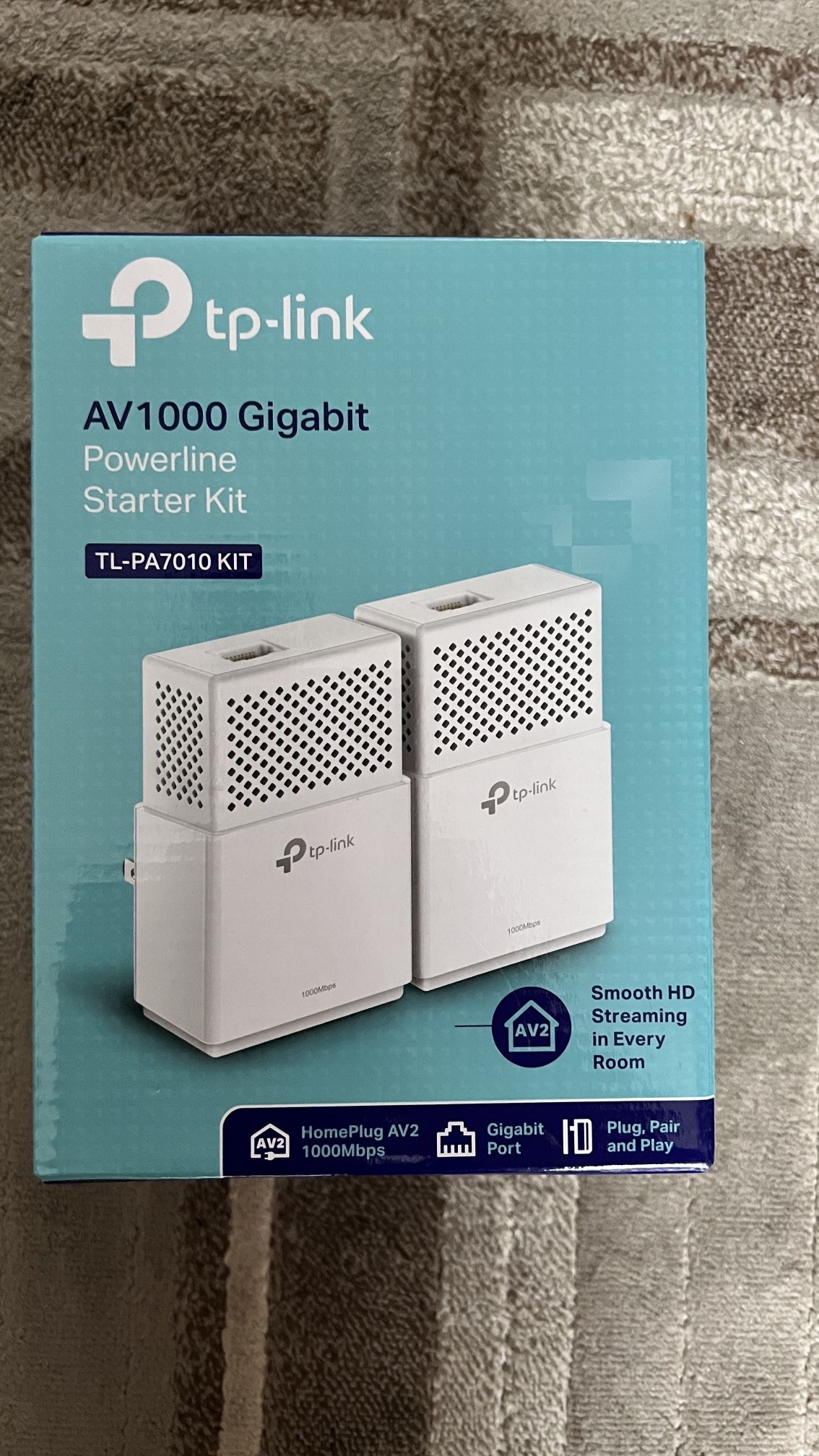 TP-Link TL-PA7010P AV1000 Gigabit Ethernet 1000Mbps Powerline Kit Pair (2) Set