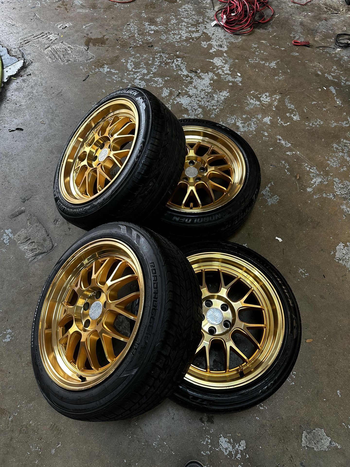 17’ Inch Gold Rims Avid.1 Competition Style Concave Series
