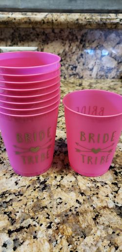 Bride Tribe plastic cups (Set of 9)