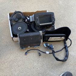 Harley Davidson boom system with navigation and amplifiers and speakers