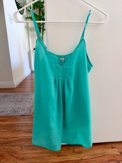 nordstrom ali & kris turquoise teal flowy blouse size medium