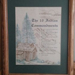 The 10 Indian Commandments/Framed 