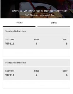 Karol G  Concert ft.  Becky G VIP 100 section