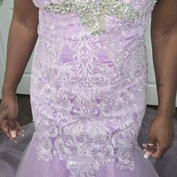 Custom made Wedding/ Prom/ Quinceanera Lavender dress/Gown