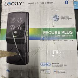 LOCKLY Secure Plus With Keyhole Flap And Finger Print Verify Bluetooth Includes Extra Wi-Fi  Adapter Can Go To Security System