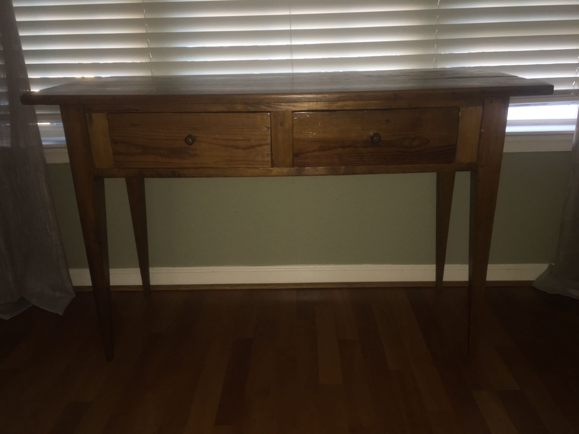 Solid wood console table