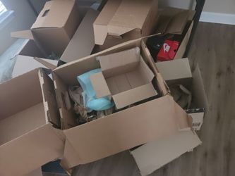miscellaneous packing boxes and stuffing