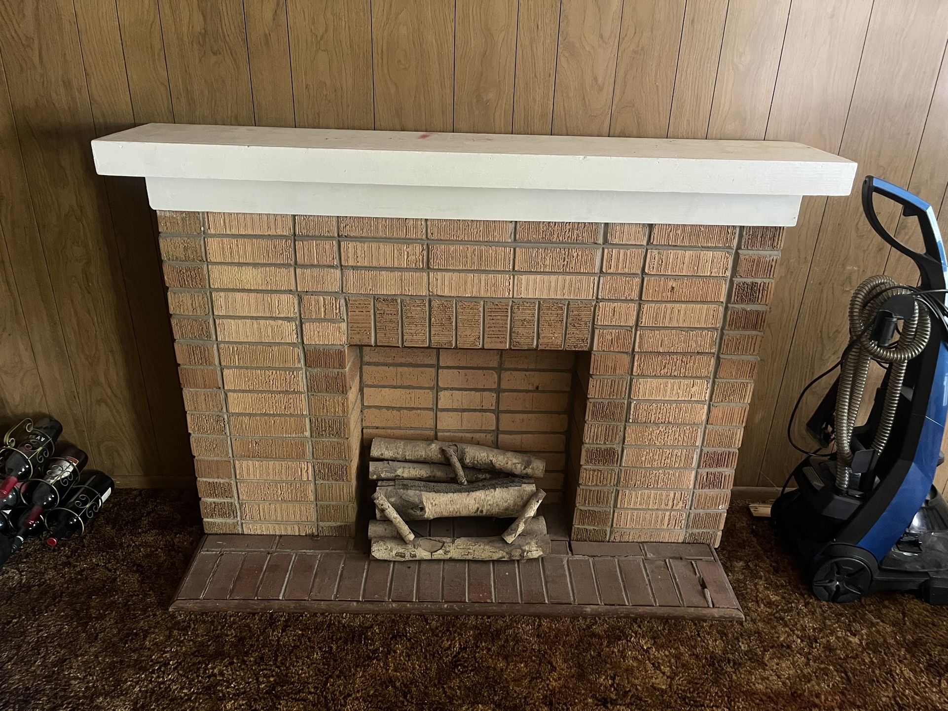 Fireplace With Light Up Logs