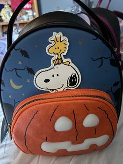 New Loungefly Snoopy and Woodstock Halloween mini backpack