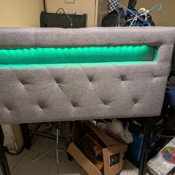 Single Bed Frame With Lights UBS Plugs