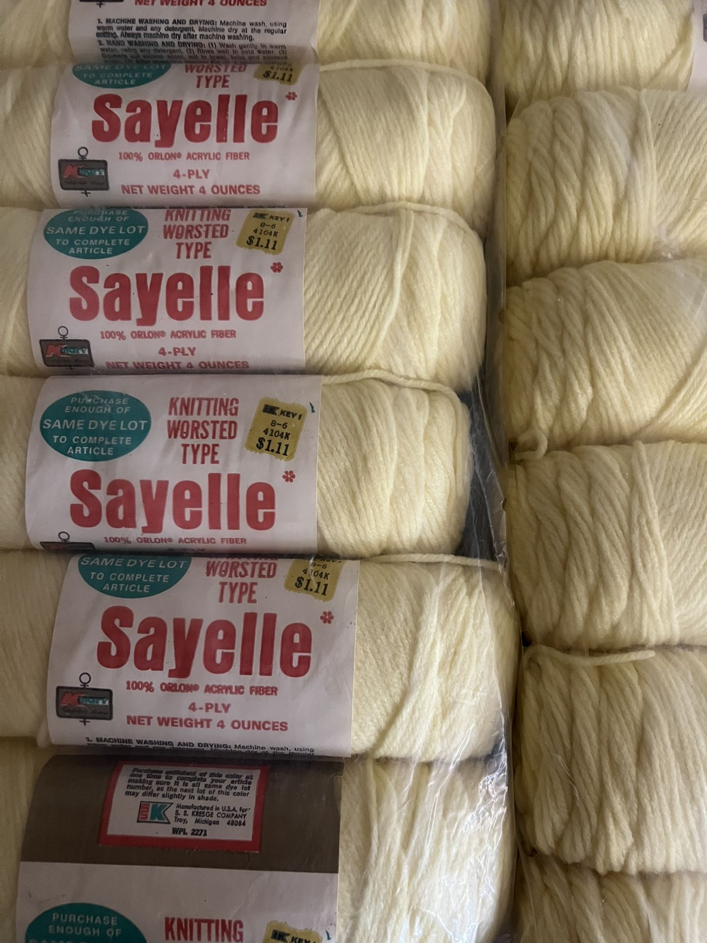 12 Skeins Of Yellow Yarn
