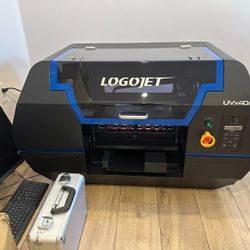 Logojet UVx40R+ Printer with Rotary Attachment and Accessories (Made in USA)