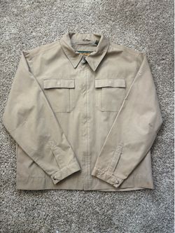 Timberland Weathergear Cotton Utility Jacket Mens Size Large Khaki