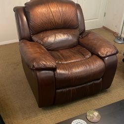 Brown Leather Recliner