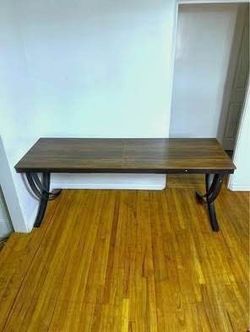 Like New Large Brown Industrial Rustic Brown Work Desk