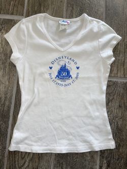 Vintage July 17 2005 50th Anniversary Disneyland Resort T Shirt Babydoll Y2k