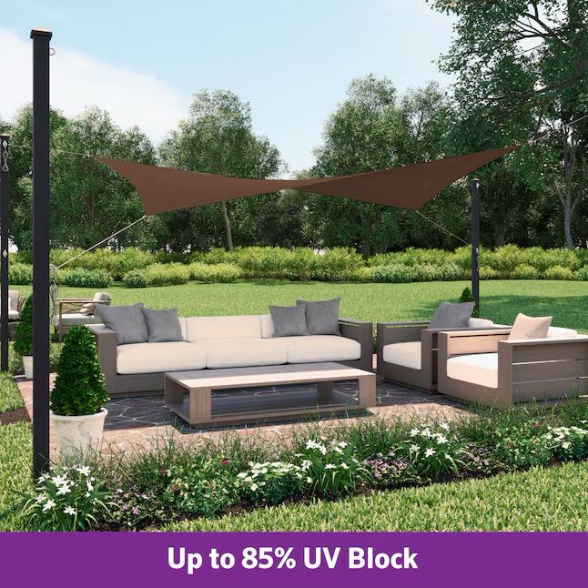 Coolaroo Ready to Hang Shade Sail 8-ft x 11-ft Mocha Shade sail