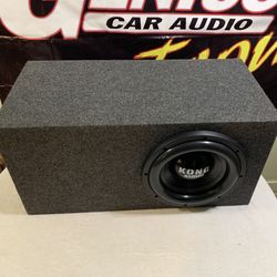Brand New 12” Kong Audio 3000w Max Power Subwoofer + New Slot Port Enclosure