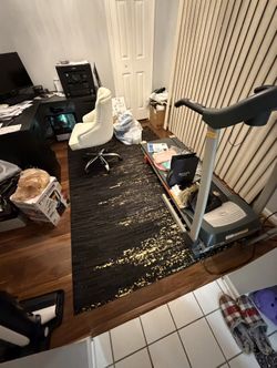 Black and Gold Area Rug