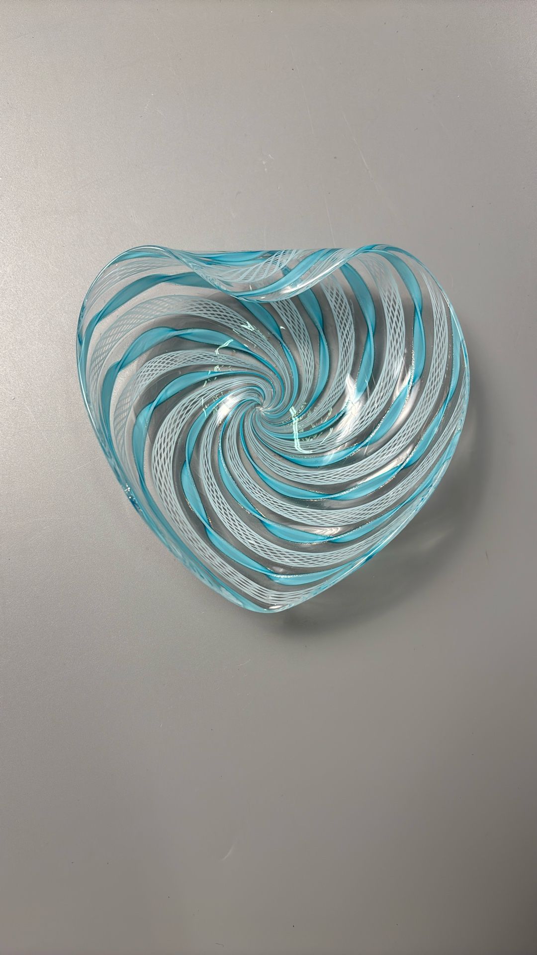 Small Handcrafted Candy Stripe Dish