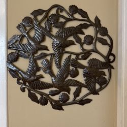 Metal Wall Art - Birds, Flowers