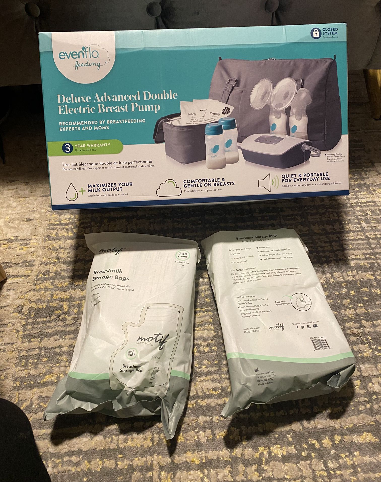 New Evenflo Electric Breast Pump 