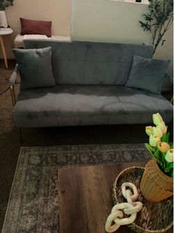 Sofa velvet gris