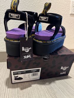 Dr. Martens-X-girl Black Velvet Sandal