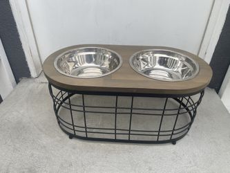 Dog Bowls and Stand
