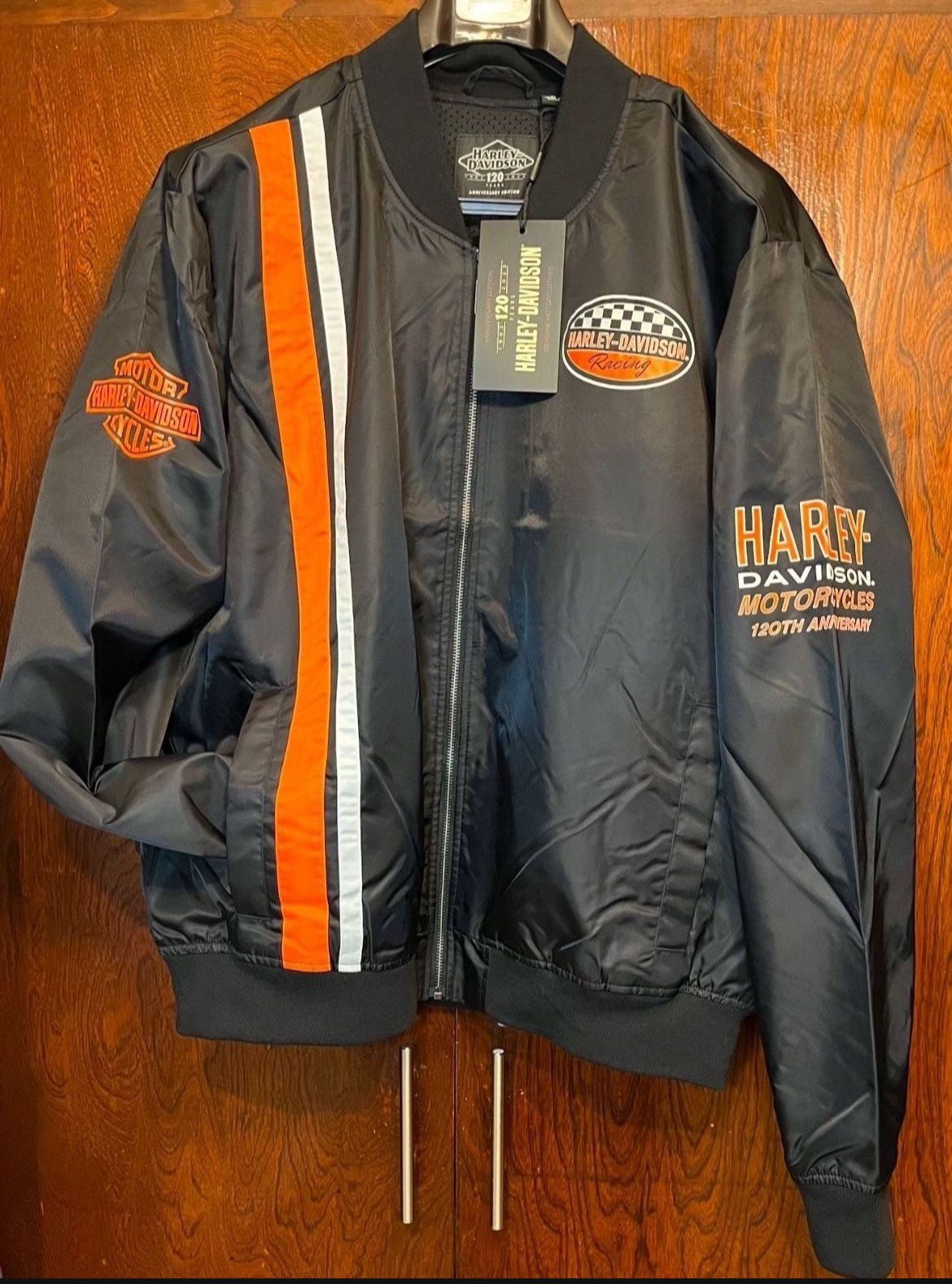 Genuine Harley Davidson 120th Anniversary Casual Moto Jacket Mens Size 2XL New With Tags