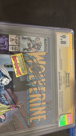 9.8 Wolverine #4 marvel comic 2/89 signed by Chris Claremont