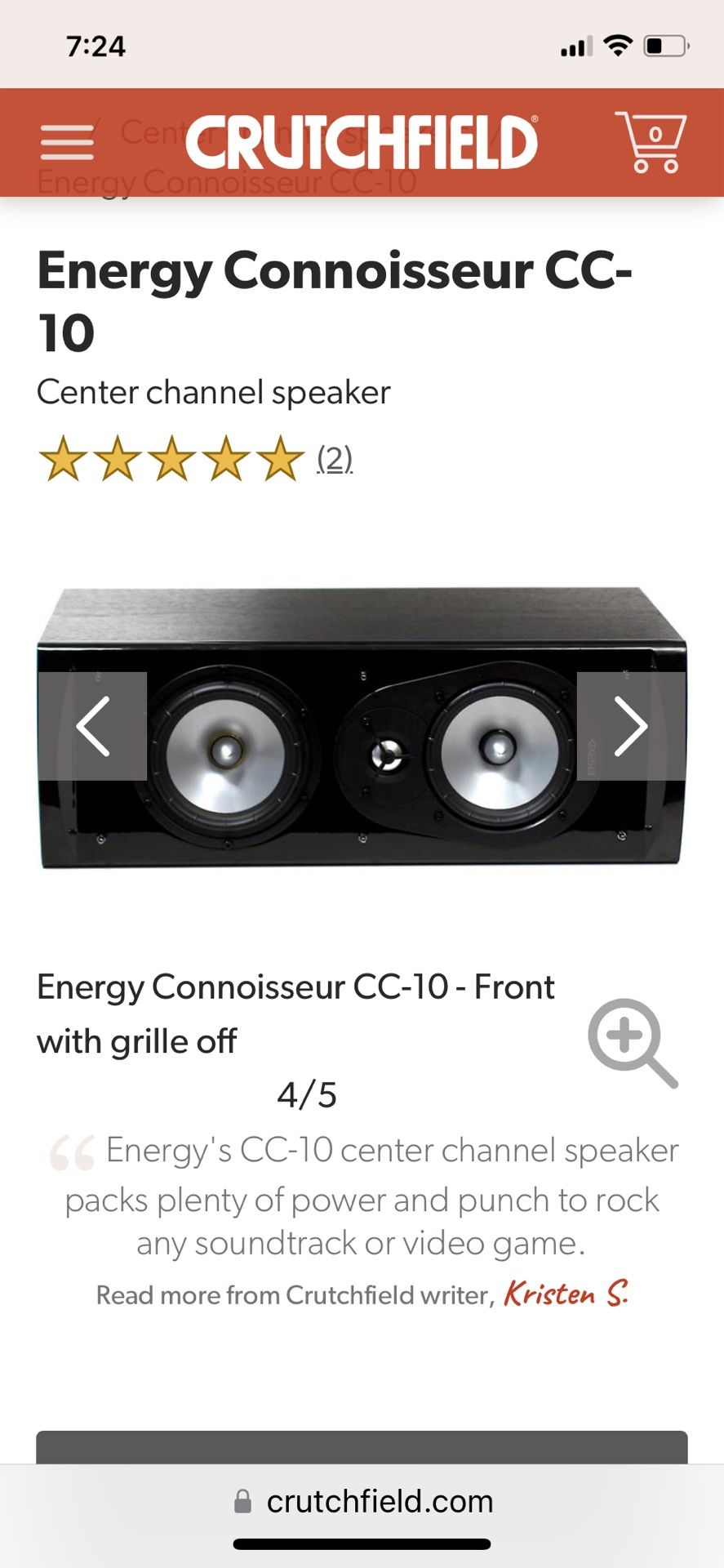 Center Channel Speaker Energy CC-10