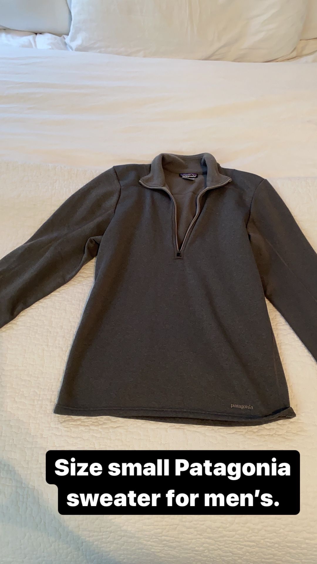 Size Small Patagonia men’s pull over sweater